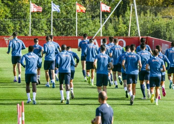 Enrenamiento del Sporting. 1 de Octubre de 2019