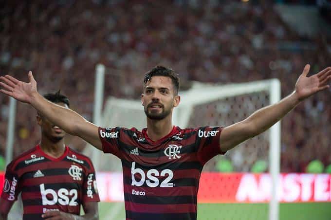 Pablo Marí celebra el pase del Flamengo a la final de la Copa Libertadores