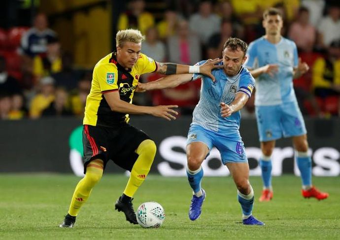 Adalberto Peñaranda en un encuentro con el Watford en marzo de 2019
