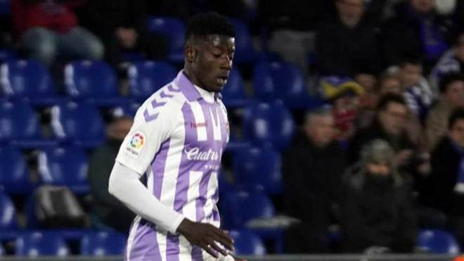 Salisu en un partido con el Real Valladolid