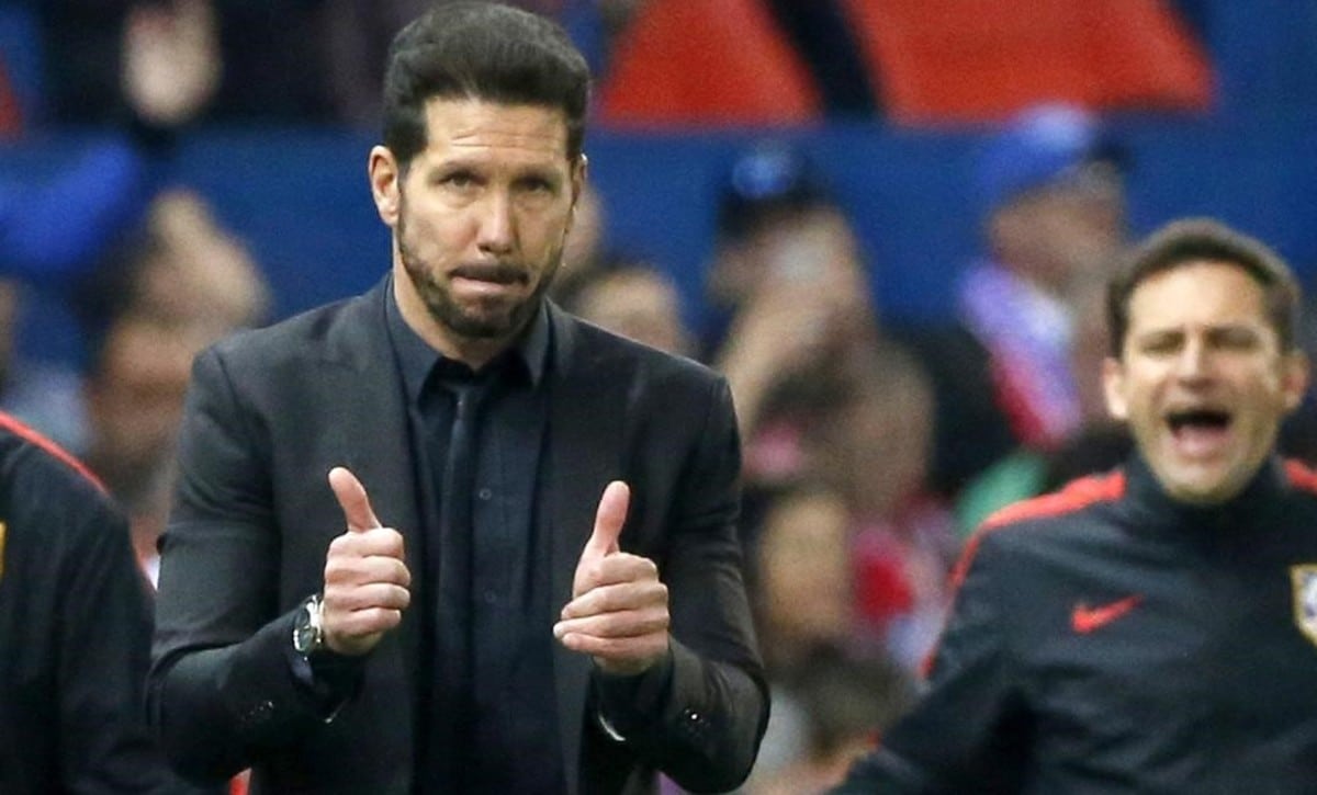 Diego Pablo Simeone en un encuentro con el Atlético de Madrid