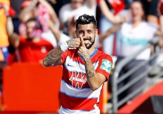 Vadillo, en la celebración del gol.
Fuente: www.granadacf.es