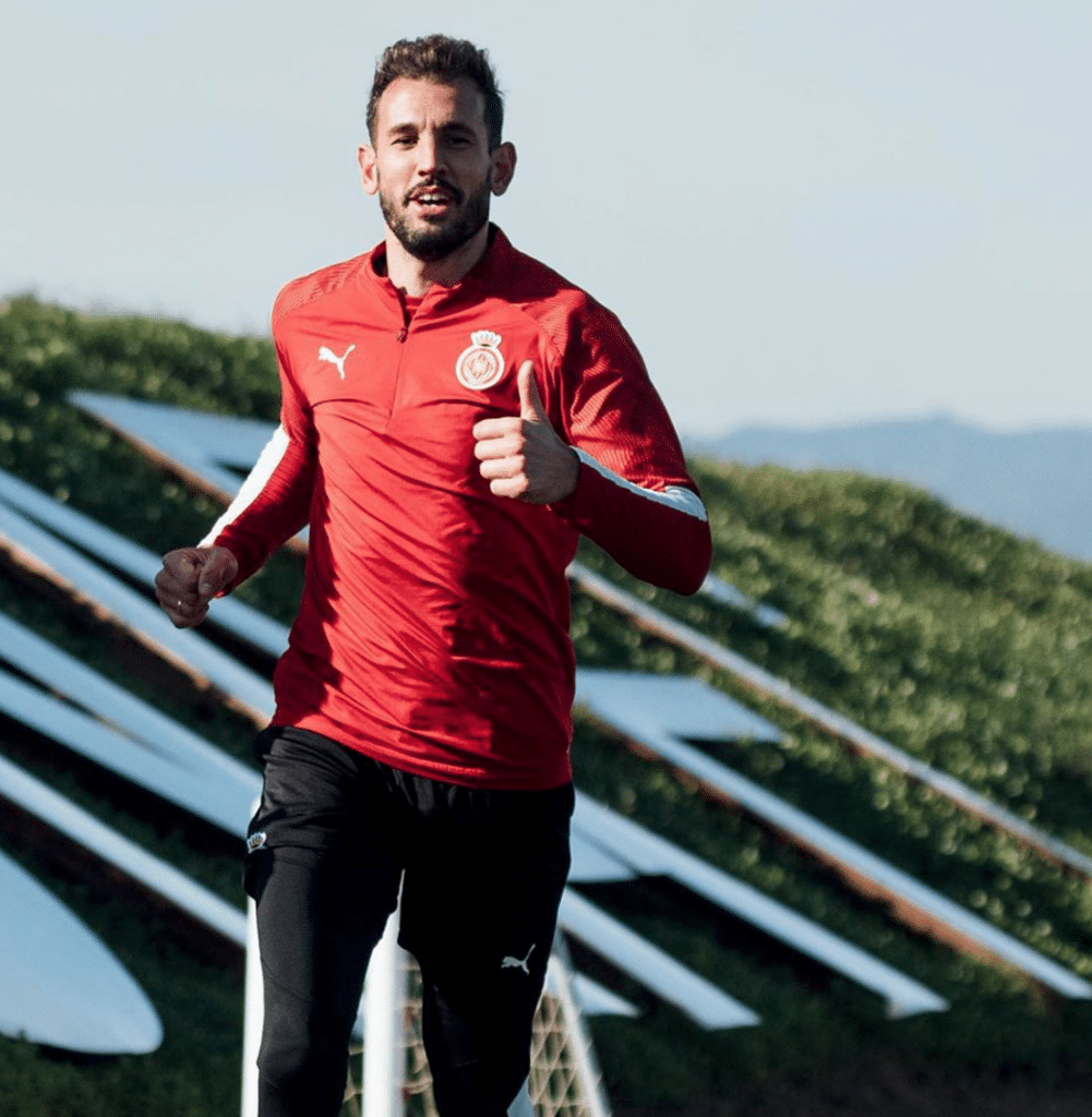 Stuani en el regreso a los entrenamientos.