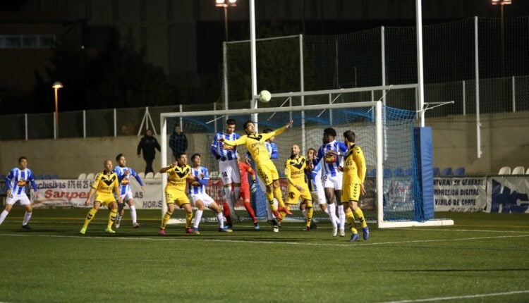 Imagen del último partido de la SD Ejea frente al CF Badalona