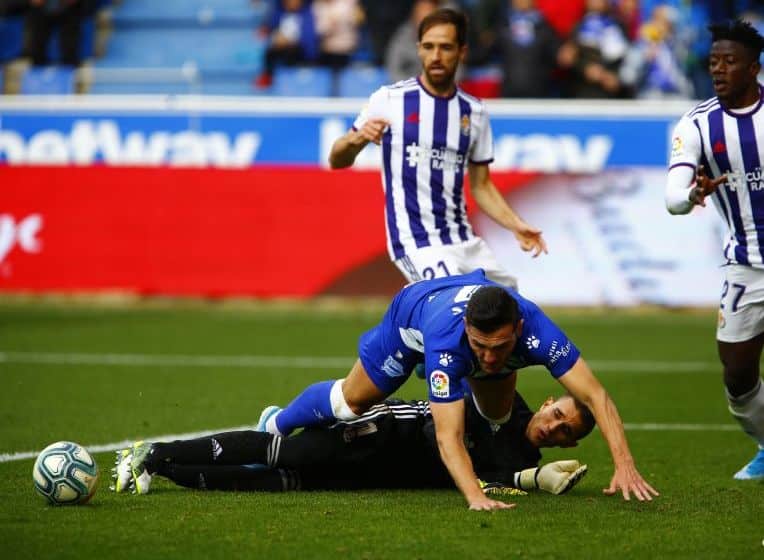 Lance del encuentro en Mendizorroza entre el Alavés y el Valladolid