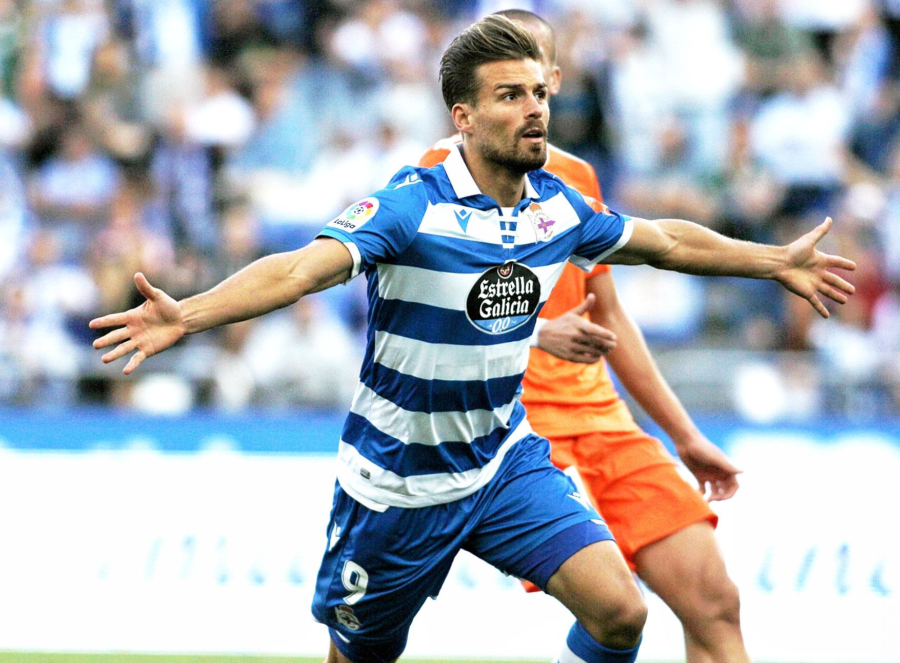 Christian Santos celebra un gol esta campaña