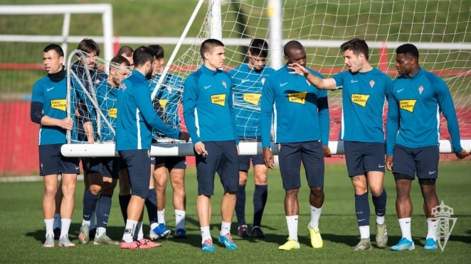 Sporting. Entrenamiento 26 de noviembre