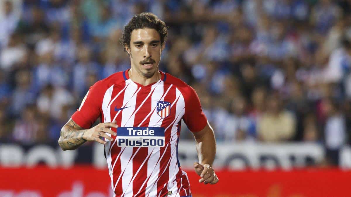 Sime Vrsaljko en un partido con el Atlético de Madrid