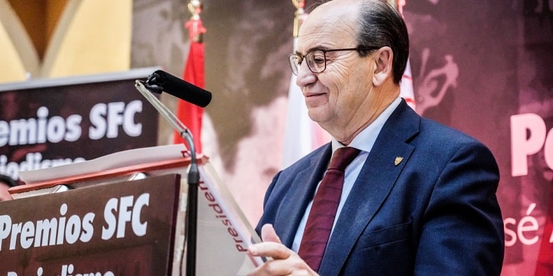 José Castro durante los Premios Blázquez recientemente | Imagen: Sevilla FC