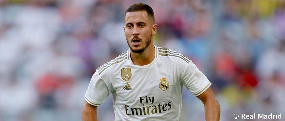 Eden Hazard en un partido como jugador del Real Madrid Club de Fútbol. Foto: Real Madrid Club de Fútbol.