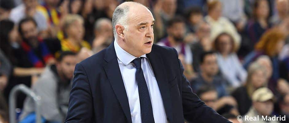 Pablo Laso en un Barça - Real Madrid. Foto: Real Madrid.