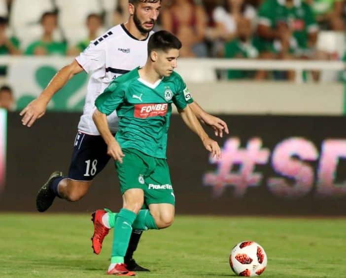 Cris Montes en un partido con el Omonia Nicosia la pasada temporada