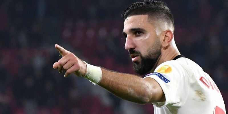 Dabbur durante un encuentro de Europa League | Imagen: Sevilla FC