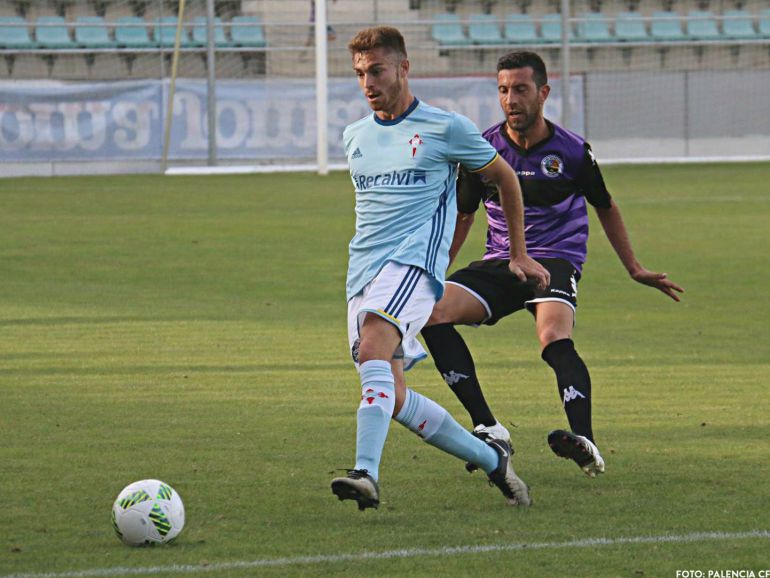 Juan Hernández en su última temporada en el Celta 'B'