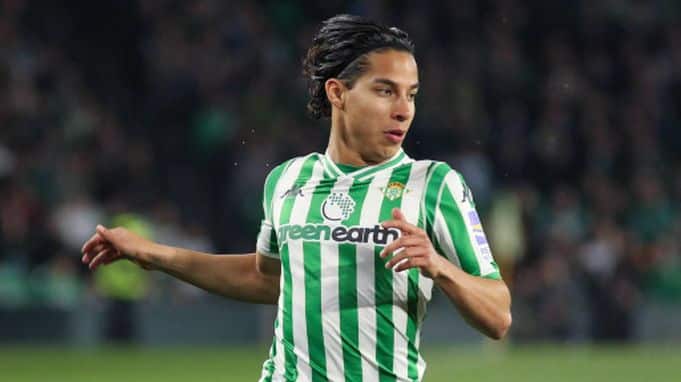 Diego Láinez con el Betis
