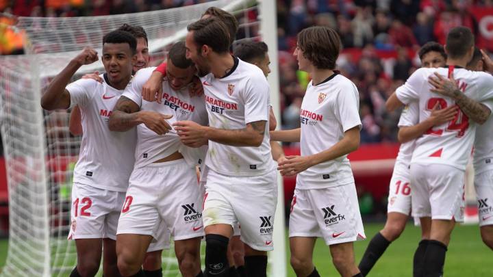 Sevilla celebra un gol