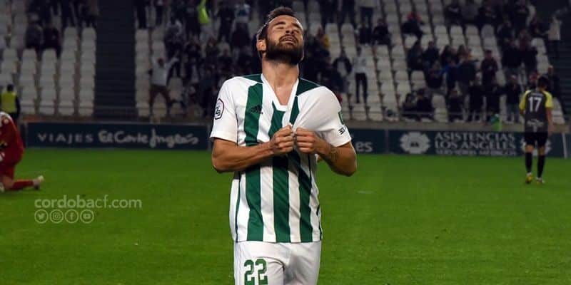 Sebas celebra un tanto esta temporada | Imagen: Córdoba CF
