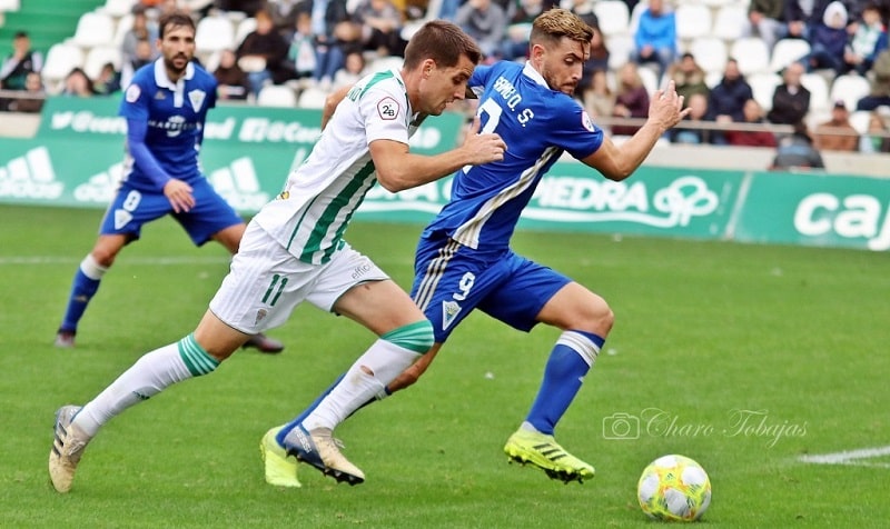 Juanto durante el partido frente al Marbella