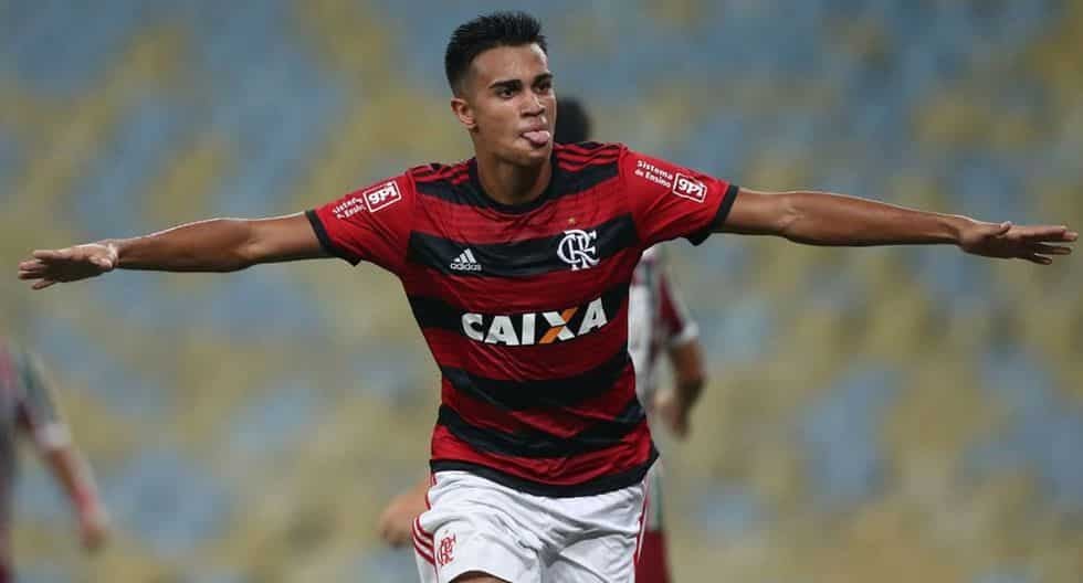 Reinier celebrando un gol en la presente temporada. (Fuente: @flamengo)
