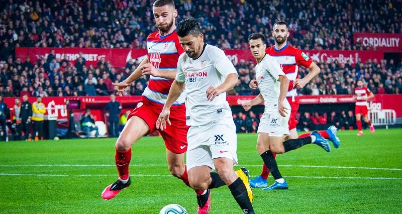 Nolito se dispone a marcar su gol | Imagen: Sevilla FC