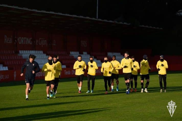 Entrenamiento Sporting del jueves 2 de enero