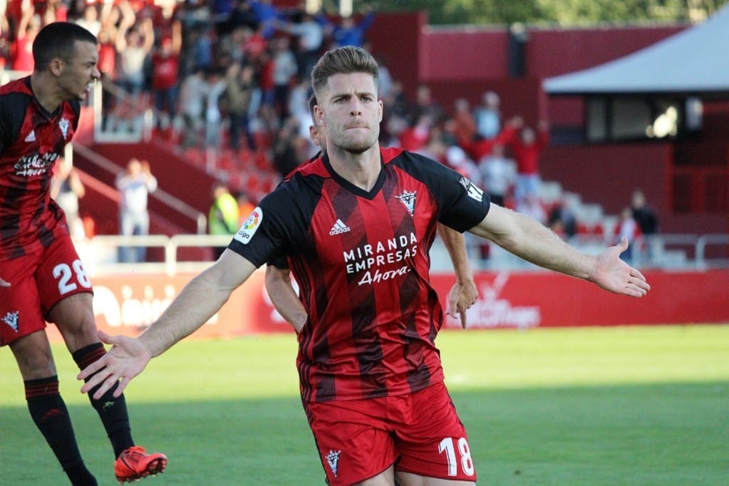 Mario Barco en 2020 con el CD Mirandés