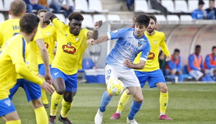 Lance del encuentro entre Lleida y Ejea de la pasada jornada