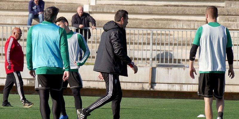 Raúl Agné durante el entrenamiento de este lunes | Imagen: Córdoba CF