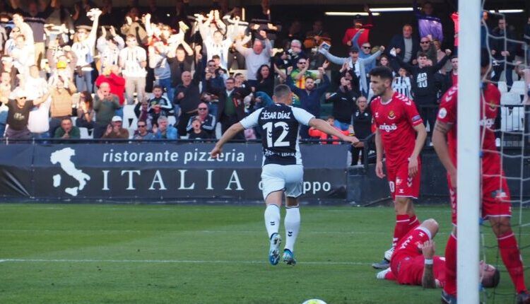 El Castellón celebra un gol la pasada jornada ante el Nástic