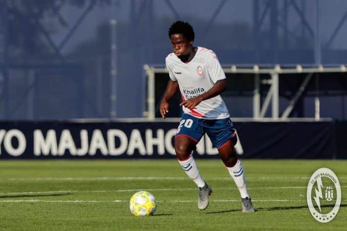 Jean Jules Mvondo en un partido con el Rayo Majadahonda