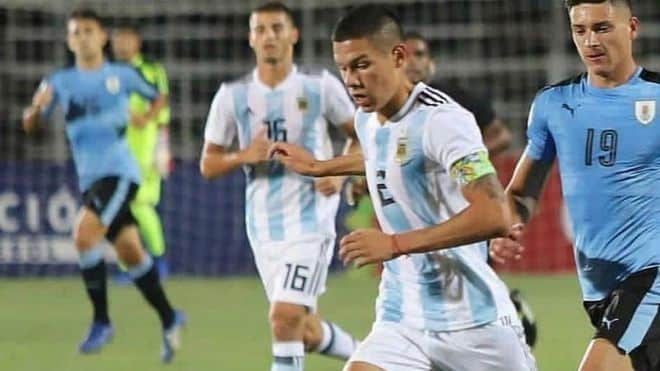 Nehuén Pérez con la selección olímpica argentina