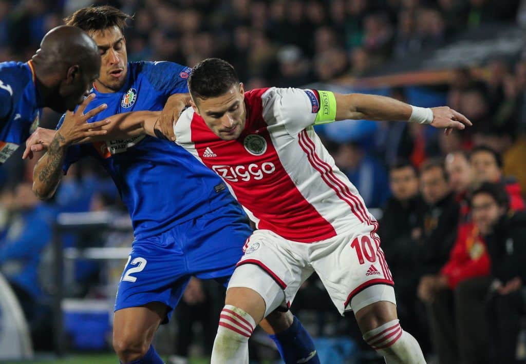 Dusan Tadic en el encuentro frente al Getafe en el Coliseum