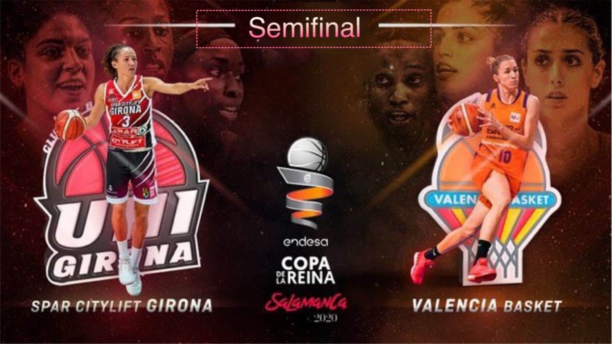 Semi final Copa de La Reina Uni Girona - Valencia Basket.
Fuente imagen: FEB
