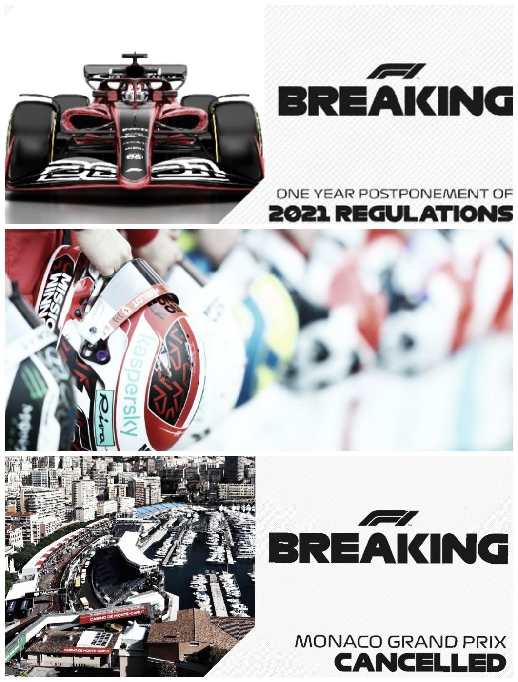 Resumen semanal en la Formula 1: entre suspensiones, sondeos y vacaciones anticipadas Resumen semanal en la Formula 1: entre suspensiones, sondeos y vacaciones anticipadas