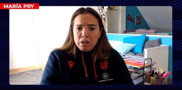 María Pry, en el vídeo publicado por el Levante UD.
Fuente:  https://www.youtube.com/watch?v=2CNEfQ_2M-c