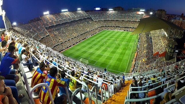 Mestalla en un partido de LaLiga con público