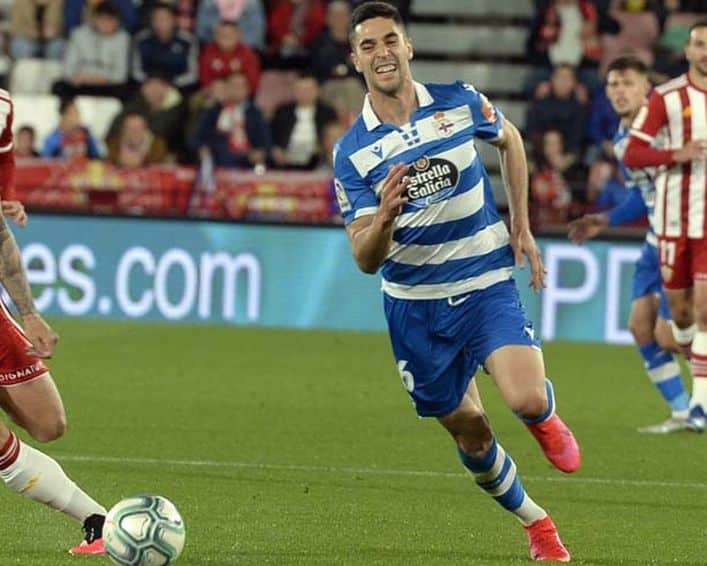 Sabin Merino en el partido de Almería