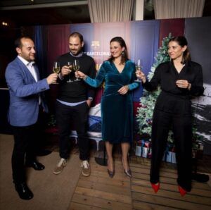 María Teixidor en la cena de Navidad del FC Barcelona Femení | Foto: @FCBfemeni