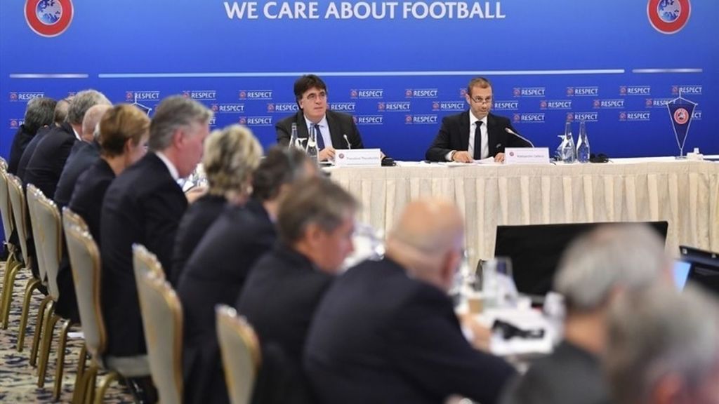 Una reunión anterior del Comité Ejecutivo de la UEFA