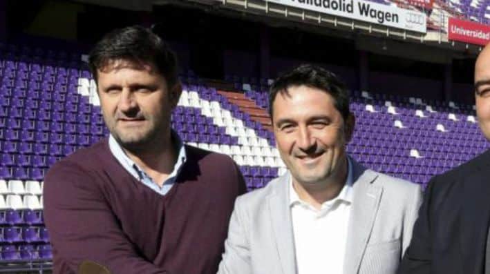 Domingo Catoira a la izquierda junto a Braulio Vázquez en su etapa en el Valladolid