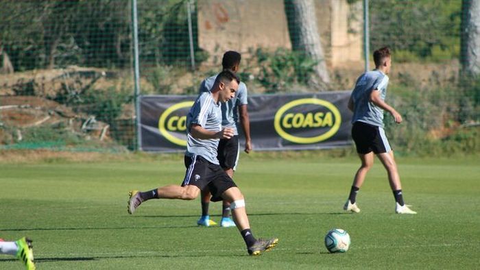 Un entrenamiento del Cádiz esta temporada