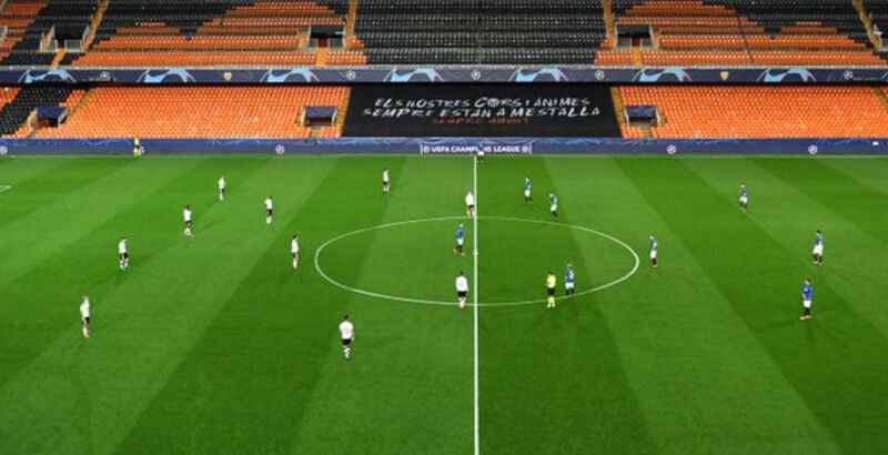 Lance del Valencia - Atalanta a puerta cerrada