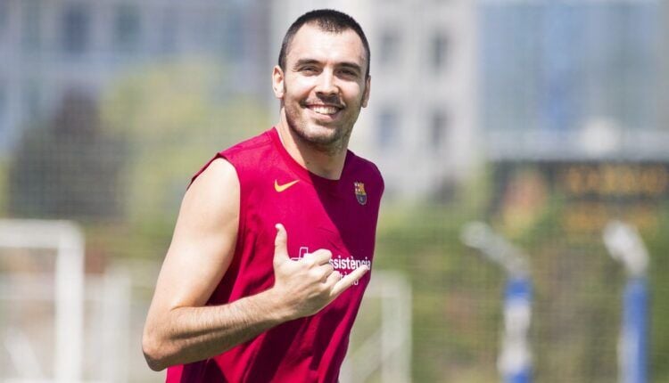 Oriola en el entrenamiento (Fuente: web www.fcbarcelona.es)