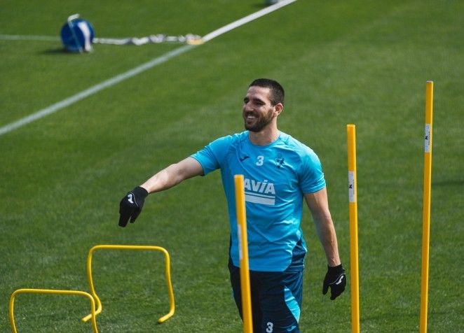 Pedro Bigas entrenando en la ciudad deportiva del Eibar