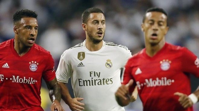 Eden Hazard en un partido del Real Madrid frente al Bayern