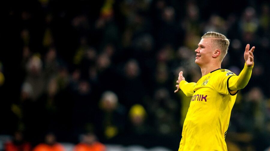 Erling Haaland celebra un gol como jugador del Ballspielverein Borussia. Foto: Ballspielverein Borussia.