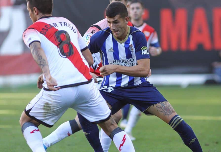 Sául Crespo en el partido de Vallecas frente al Rayo Vallecano