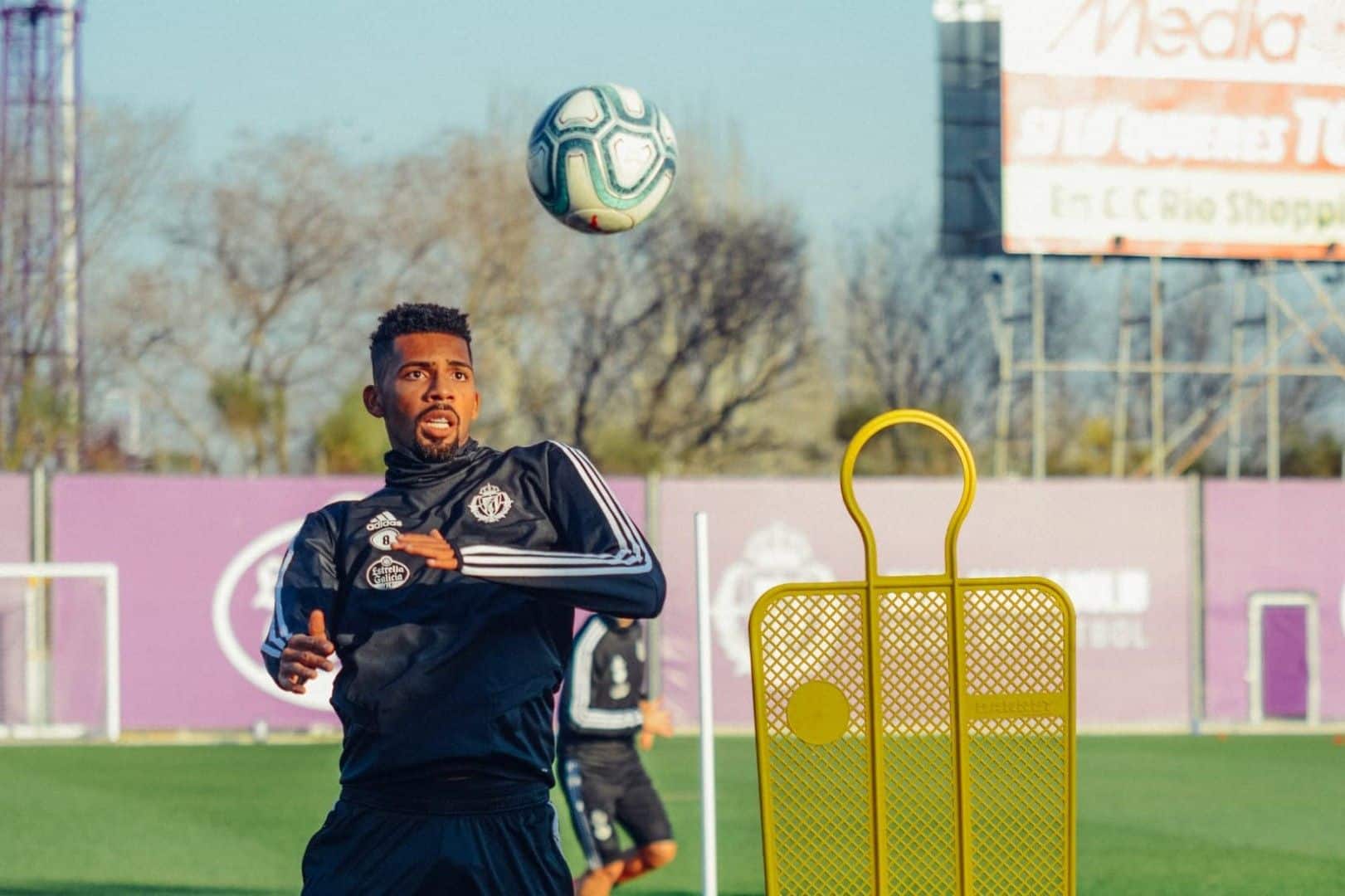 Matheus Fernandes en un entrenamiento el pasado curso con el Real Valladolid