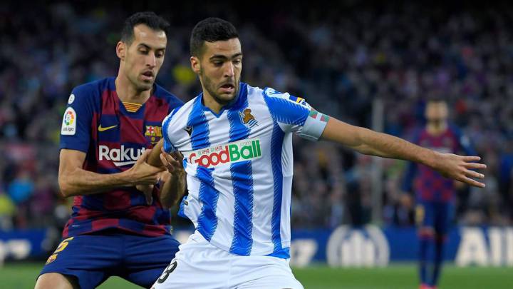 Mikel Merino en un encuentro frente al FC Barcelona