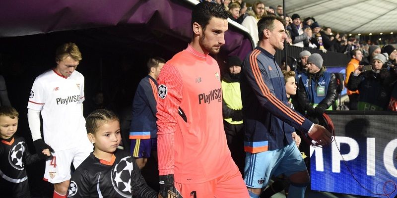 Rico durante un partido de Champions League frente al Maribor | Imagen: Sevilla FC